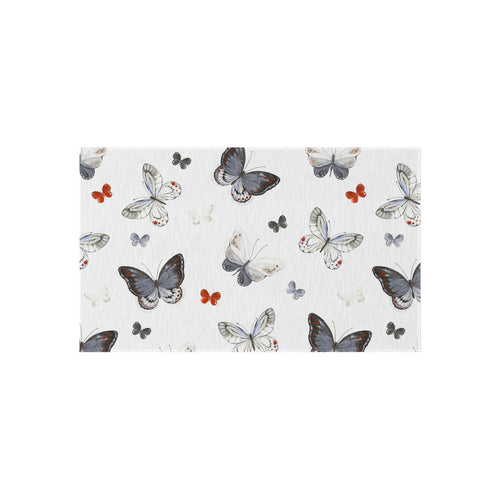 Butterfly Pattern Outdoor Rug — Waterproof Patio Mat for Porch & Deck