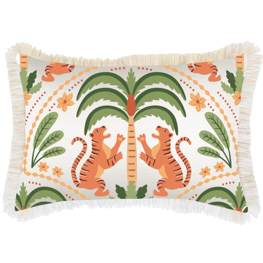 Cushion Cover-Coastal Fringe-Tiger Tree White-35cm x 50cm