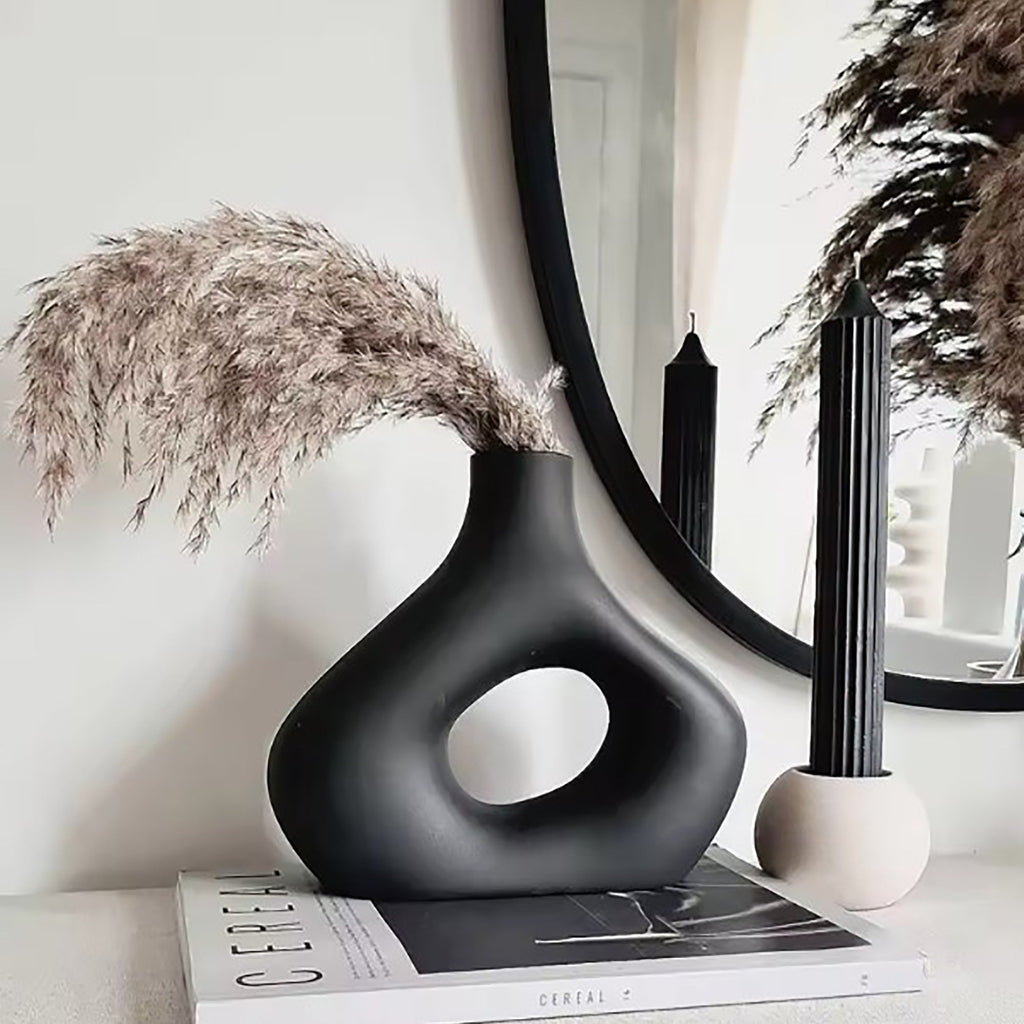 Cutout Vase-Black
