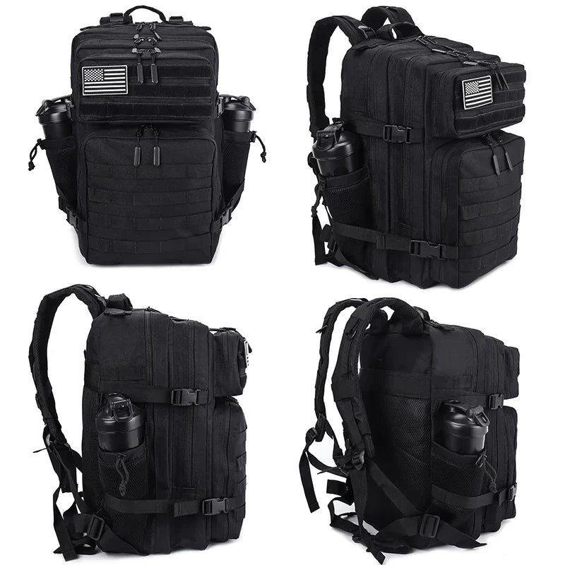 NNEOBA 45L Tactical Backpack with Built-In Cooler Black