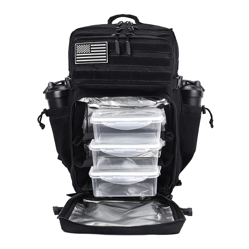 NNEOBA 45L Tactical Backpack with Built-In Cooler Black