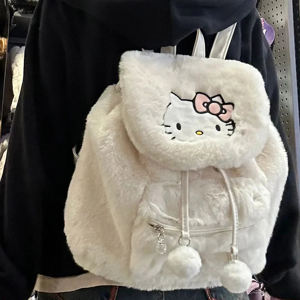 NNEOBA Hello Kitty Plush School Shoulder Bag