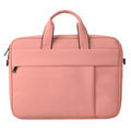 NNEDSZ 15.6 Inch Laptop One-Shoulder Handbag With Waterproof Anti-Theft Design And Suitcase Belt - Pink